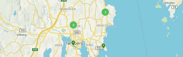Tønsberg, Vestfold og Telemark: Routenkarten
