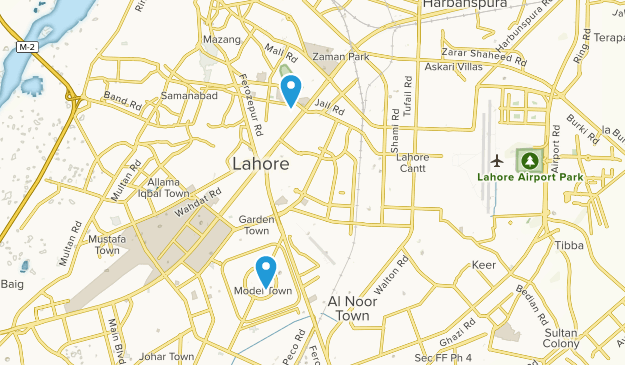 Lahore, Pendjab Map