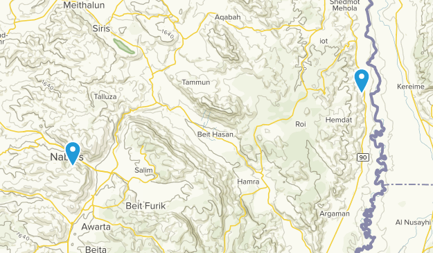 Nablus, West Bank Map