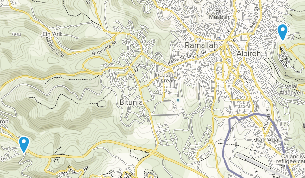 Ram Allah, West Bank Map