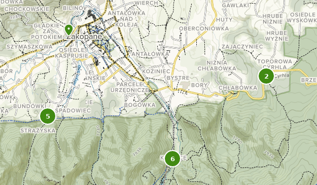 Zakopane, Lesser Poland (Malopolskie) Map