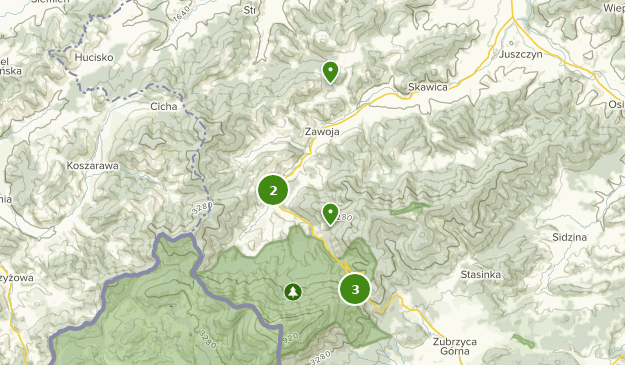 Zawoja, Lesser Poland (Malopolskie) Map