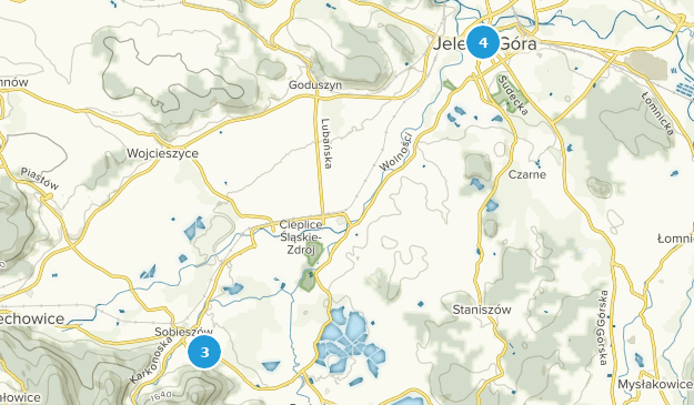 Jelenia Góra, Lower Silesian Map