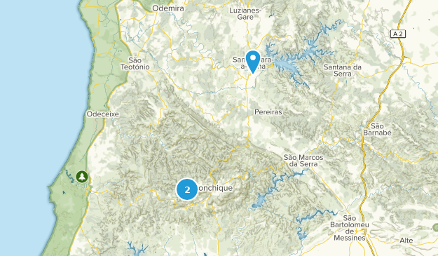 Monchique, Algarve Map