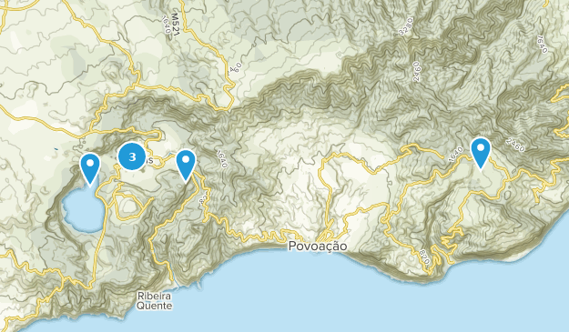 Furnas, Açores Map