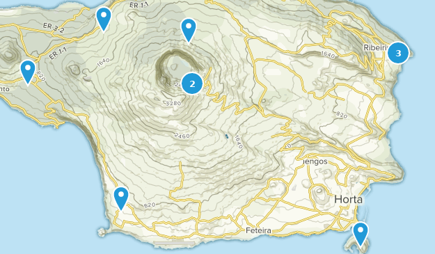 Horta, Azoren Map