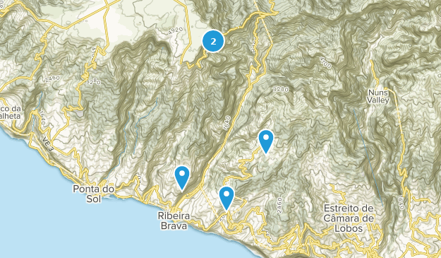 Ribeira Brava, Madeira Map