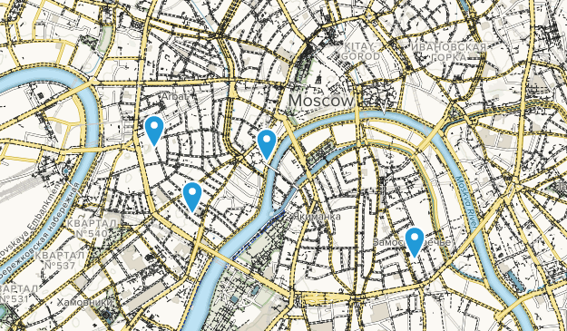 Arbat District, Moscow Map