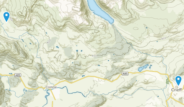 Crieff, Perth and Kinross Map