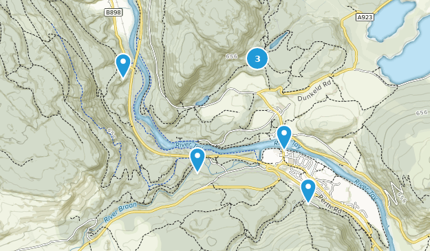 Dunkeld, Perth and Kinross Map
