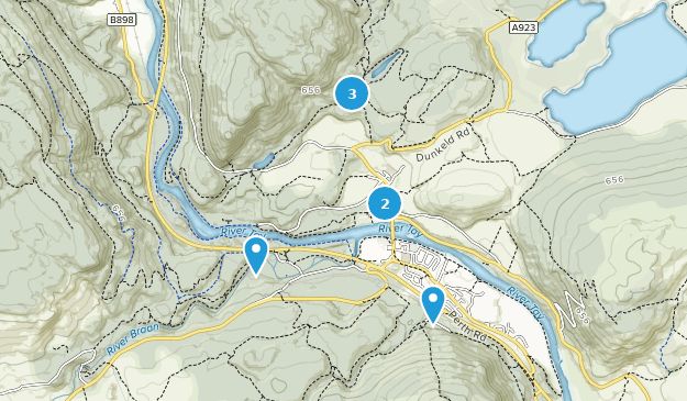 Dunkeld, Perth and Kinross Map