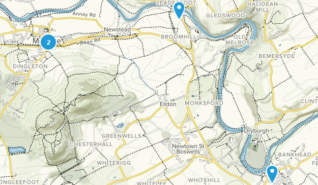 Melrose, Scottish Borders Map