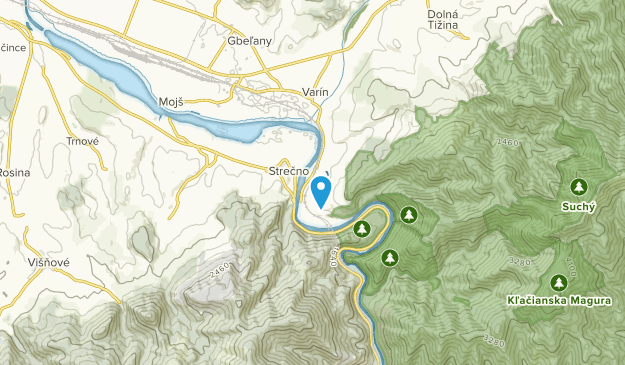 Strečno, Žilinský kraj Map