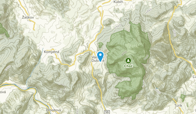 Valaská Dubová, Žilinský kraj Map