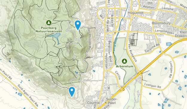 Paarl, Provincia Occidental del Cabo Map