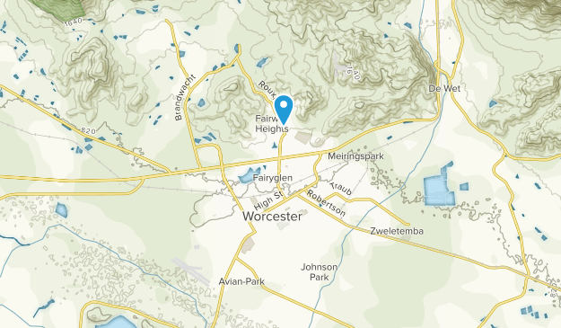 Worcester, Cap occidental Map
