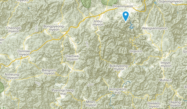 District de Pyeongchang, Gangwon Map