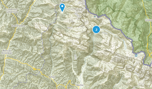 Ansó, Aragon Map