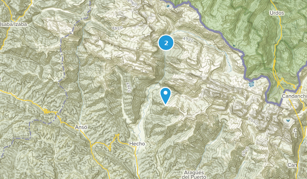 Valle de Hecho, Aragon Map