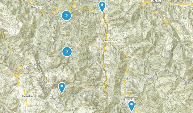 Lena, Asturies Map