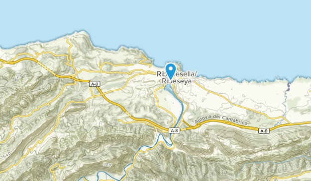 Ribadesella, Asturies Map
