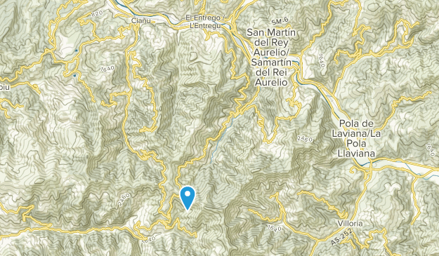 San Martín del Rey Aurelio, Asturies Map