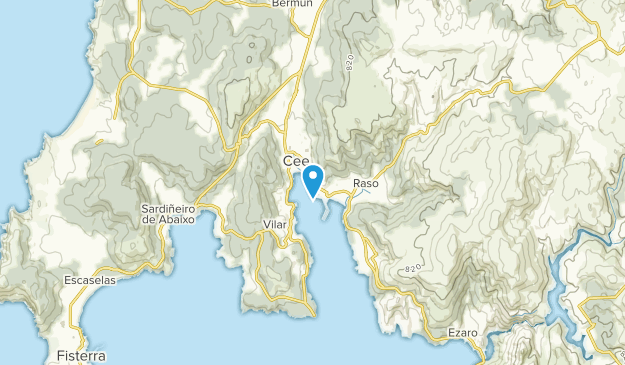Cee, Extremadura Map