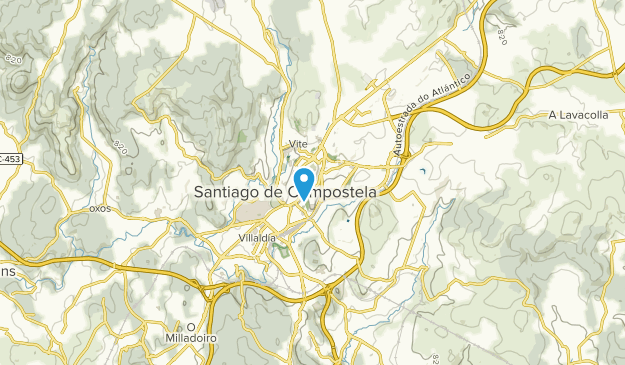 Santiago de Compostela, Galicia Map