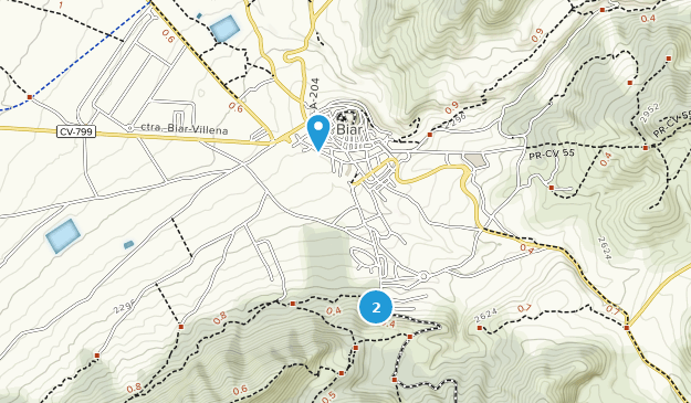 Biar, Valencian Community Map