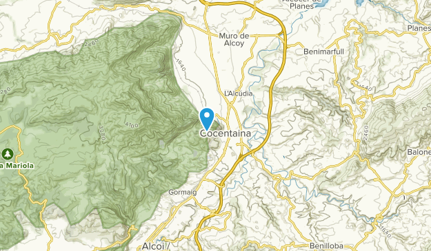 Cocentaina, Valencian Community Map