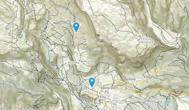 Flims Dorf, Grisons Map