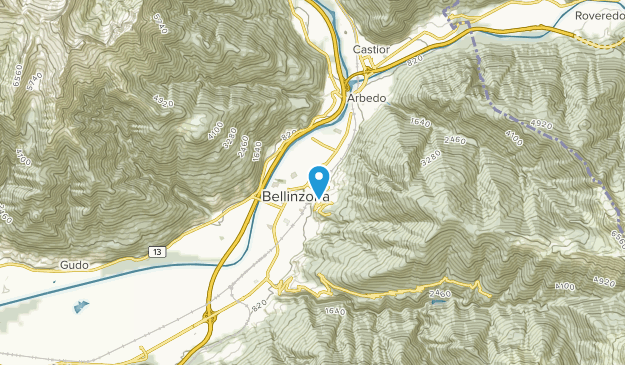 Bellinzone, canton du Tessin Map