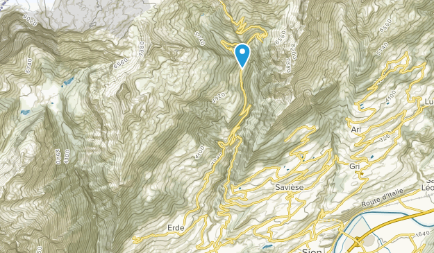 Erde, Valais Map