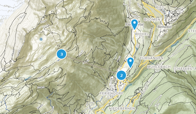 Fiesch, Valais Map