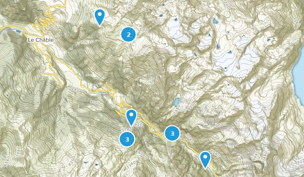 Lourtier, Valais Map