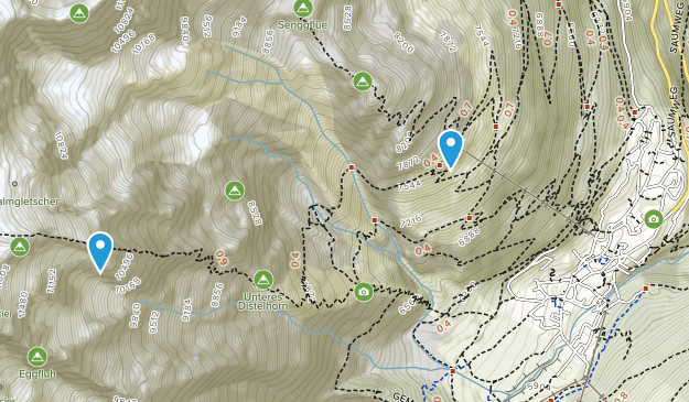 Saas-Fee, Valais Map