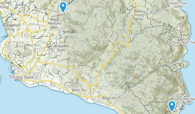 Ko Pha-Ngan, Surat Thani Map