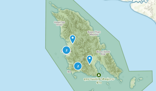 Ko Chang, Trat Map