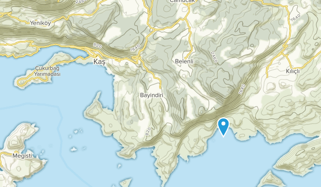 Kas, Antalya Map