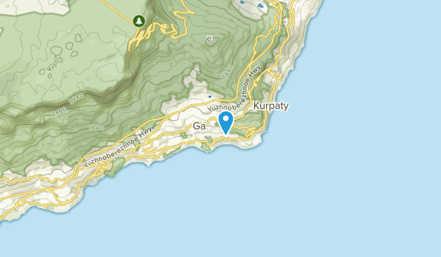 Гаспра, península de Crimea Map