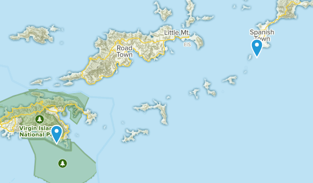 Spanish Town, British Virgin Islands Map