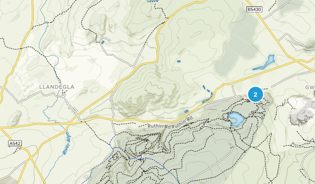 Llandegla Community, Denbighshire Map