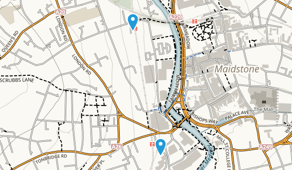 Borough of Maidstone, England Map