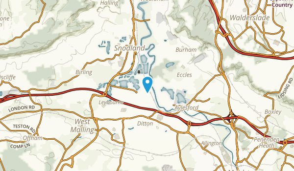 East Malling and Larkfield, England Map