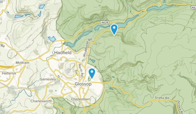 Glossop, England Map