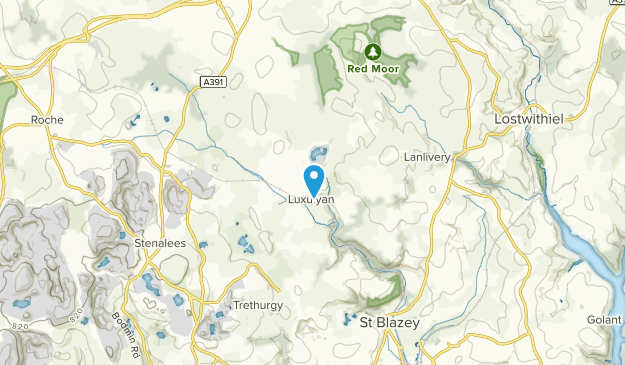 Luxulyan Civil Parish, England Map