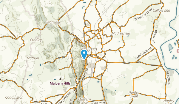 Malvern, England Map