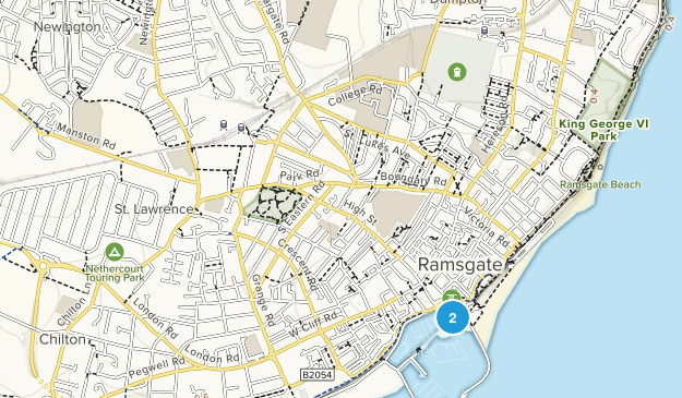 Margate and Ramsgate, England Map