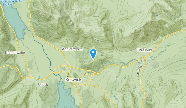 Underskiddaw Civil Parish, England Map