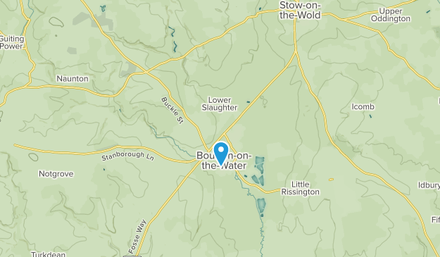 Lower Slaughter, Gloucestershire Map